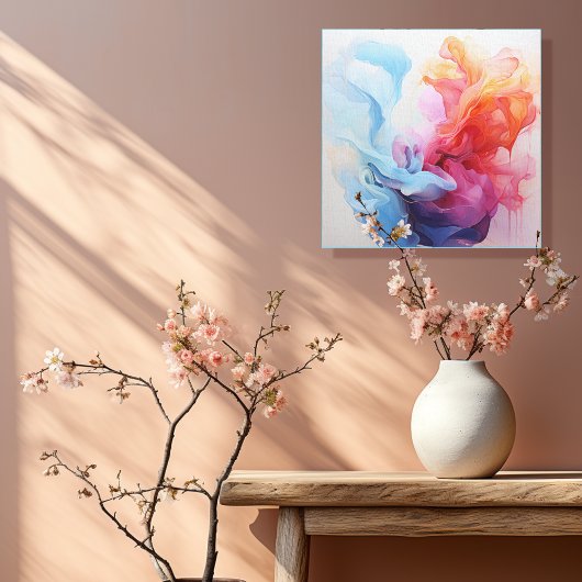 Pastel abstract 2 van 4 canvas afdruk