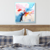 Pastel abstract 3 van 4 canvas afdruk (Insitu (Slaapkamer))