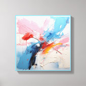 Pastel abstract 3 van 4 canvas afdruk (Voorkant)