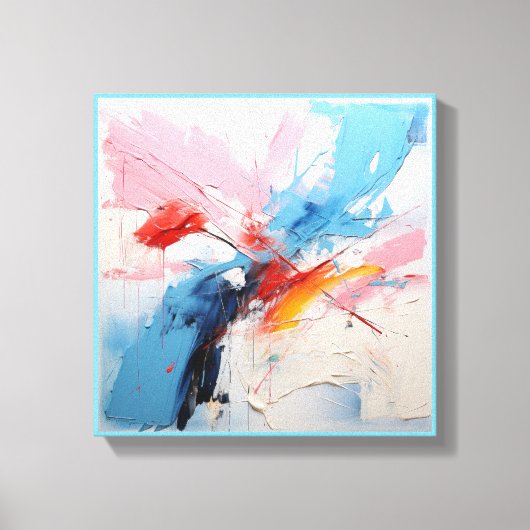 Pastel abstract 3 van 4 canvas afdruk (Voorkant)