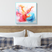Pastel abstract 4 van 4 canvas afdruk (Insitu (Slaapkamer))