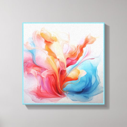 Pastel abstract 4 van 4 canvas afdruk (Voorkant)