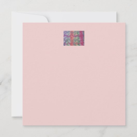 Pastel Abstract Art Flat Kaart (Achterkant)