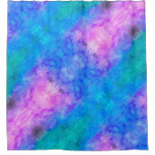 Pastel Abstract blauw, roze, aqua Douchegordijn (Voorkant)