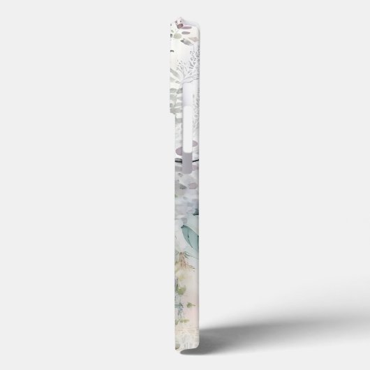Pastel Abstract Bloemen Monogram Naam Case-Mate iPhone Case (Achterkant / Links)