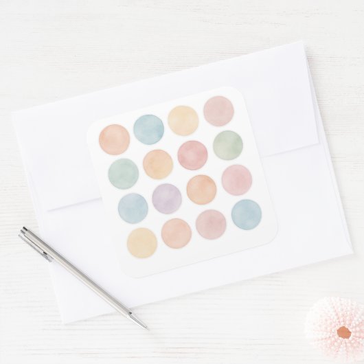 Pastel Abstract Bubble Sticker Sheet (Envelop)