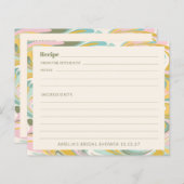 Pastel Abstract Custom Vrijgezellenfeest Recept Ka (Voorkant / Achterkant)