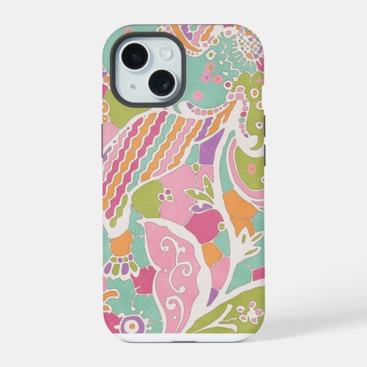 Pastel Abstract Design Telefoonhoes iPhone 15 Case (Achterkant)