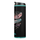 Pastel Abstract Dragonfly Black Thermosbeker (Geroteerd rechts)