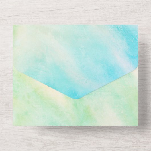 Pastel Abstract Eenvoudig Chique CUSTOM BAR MITZVA All In One Uitnodiging (Achterkant)