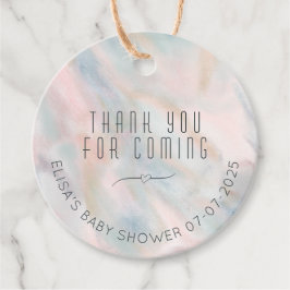 Pastel Abstract Elegant Chic CUSTOM BABY SHOWER Bedankjes Labels