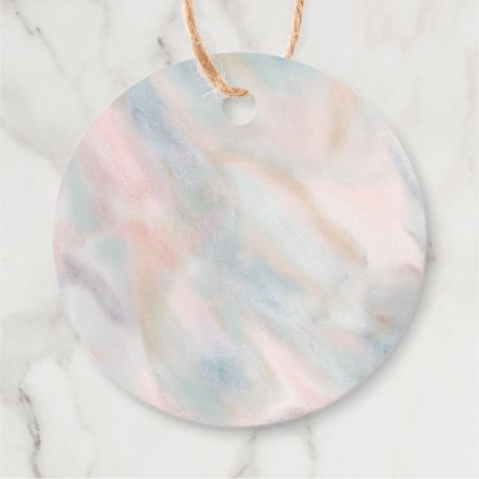 Pastel Abstract Elegant Chic CUSTOM BABY SHOWER Bedankjes Labels (Achterkant)