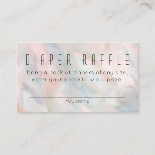 Pastel Abstract Elegant Chic CUSTOM BABY SHOWER Informatiekaartje (Voorkant)