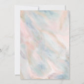 Pastel Abstract Elegant Chic CUSTOM BABY SHOWER Kaart (Achterkant)