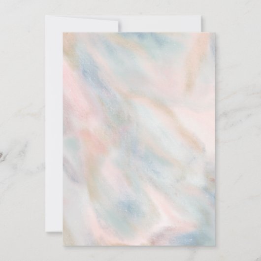 Pastel Abstract Elegant Chic CUSTOM BABY SHOWER Kaart (Achterkant)