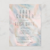 Pastel Abstract Elegant Chic CUSTOM BABY SHOWER Uitnodiging Briefkaart (Voorkant)