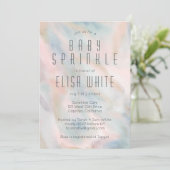 Pastel Abstract Elegant Chique CUSTOM BABY SPRINKL Kaart (Staand voorkant)