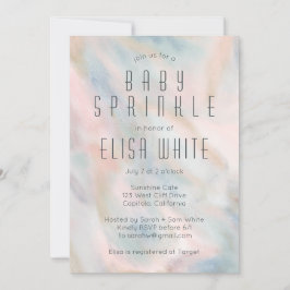 Pastel Abstract Elegant Chique CUSTOM BABY SPRINKL Kaart