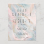 Pastel Abstract Elegant Chique CUSTOM BABY SPRINKL Uitnodiging Briefkaart (Voorkant)