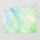 Pastel Abstract Elegant Chique CUSTOM BABY SPRINKL Uitnodiging Briefkaart (Achterkant)