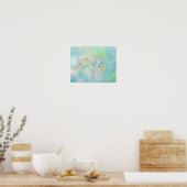 Pastel Abstract Floral Pattern Poster (Keuken)