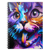 PASTEL ABSTRACT FUNNY CAT