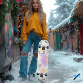 Pastel Abstract Halftone Schaats Deck Persoonlijk Skateboard