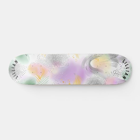 Pastel Abstract Halftone Schaats Deck Persoonlijk Skateboard (Horizontaal)
