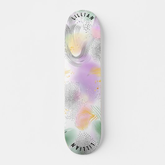Pastel Abstract Halftone Schaats Deck Persoonlijk Skateboard (Voorkant)