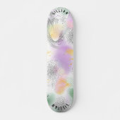 Pastel Abstract Halftone Skateboard (Voorkant)