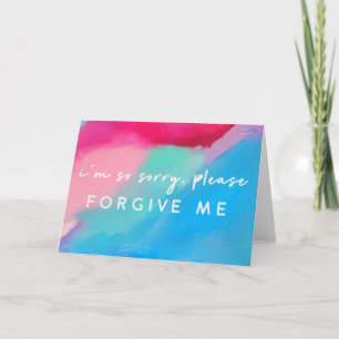 Pastel Abstract Het spijt me, vergeef me. Kaart
