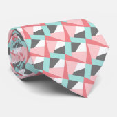 Pastel Abstract Hip Mozaïek Geometrische kunst Pat Stropdas (Opgerold)