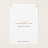 Pastel Abstract Ketting juwelier display Kaart (Achterkant)