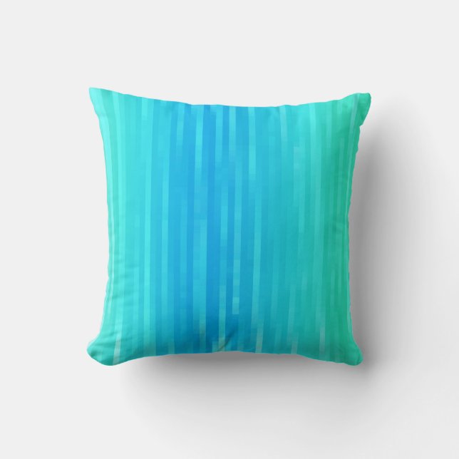 Pastel Abstract Kunst Blauwgroen Turquoise Blue Gr Kussen (Voorkant)
