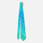 Pastel Abstract Kunst Blauwgroen Turquoise Blue Gr Stropdas (Achterkant)