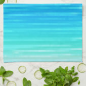 Pastel Abstract Kunst Blauwgroen Turquoise Blue Gr Theedoek (Gevouwen)
