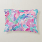 Pastel Abstract Lintpatroon Accent Kussen (Achterkant)