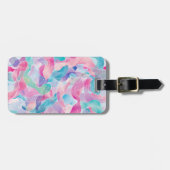 Pastel Abstract Lintpatroon Bagagelabel (Voorkant horizontaal)