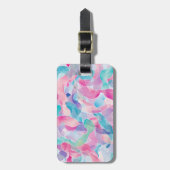 Pastel Abstract Lintpatroon Bagagelabel (Voorkant verticaal)
