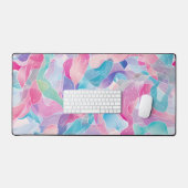 Pastel Abstract Lintpatroon Bureaumat (Keyboard & Muis)