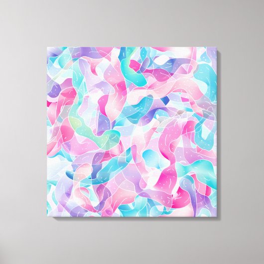 Pastel Abstract Lintpatroon Canvas Afdruk (Voorkant)