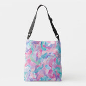 Pastel Abstract Lintpatroon Crossbody Tas (Achterkant)