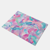 Pastel Abstract Lintpatroon Deurmat (Schuin)