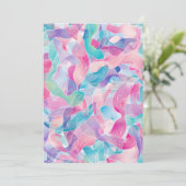 Pastel Abstract Lintpatroon Feestdagenkaart (Staand voorkant)