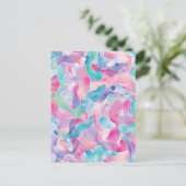 Pastel Abstract Lintpatroon Feestdagenkaart (Staand voorkant)