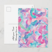 Pastel Abstract Lintpatroon Feestdagenkaart (Voorkant / Achterkant)