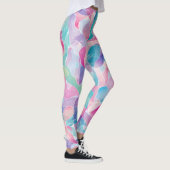 Pastel Abstract Lintpatroon Leggings (Rechts)