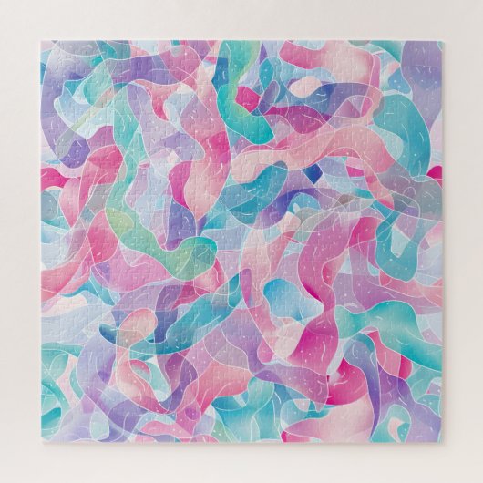 Pastel Abstract Lintpatroon Legpuzzel (Verticaal)