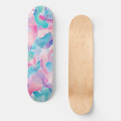 Pastel Abstract Lintpatroon Persoonlijk Skateboard (Voorkant)