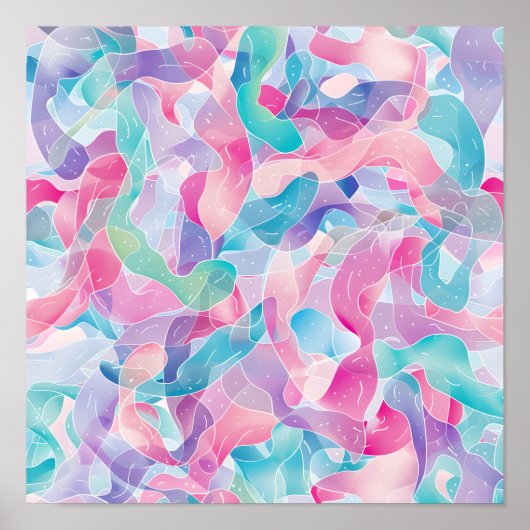 Pastel Abstract Lintpatroon Poster (Voorkant)